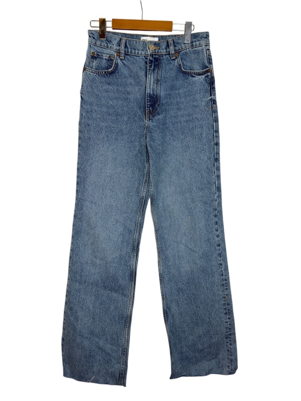 Straight Leg Blue Denim Jeans